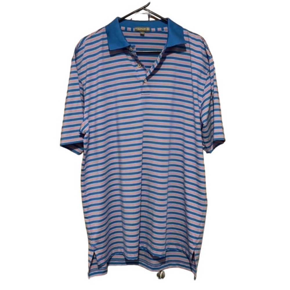 Peter Millar Summer Comfort striped polo men’s shirt size large